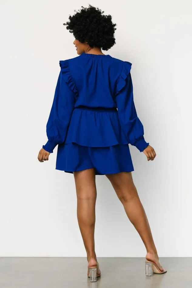 Women Maylee Tiered Short Dress Cobalt Baltic Born Short Dresses