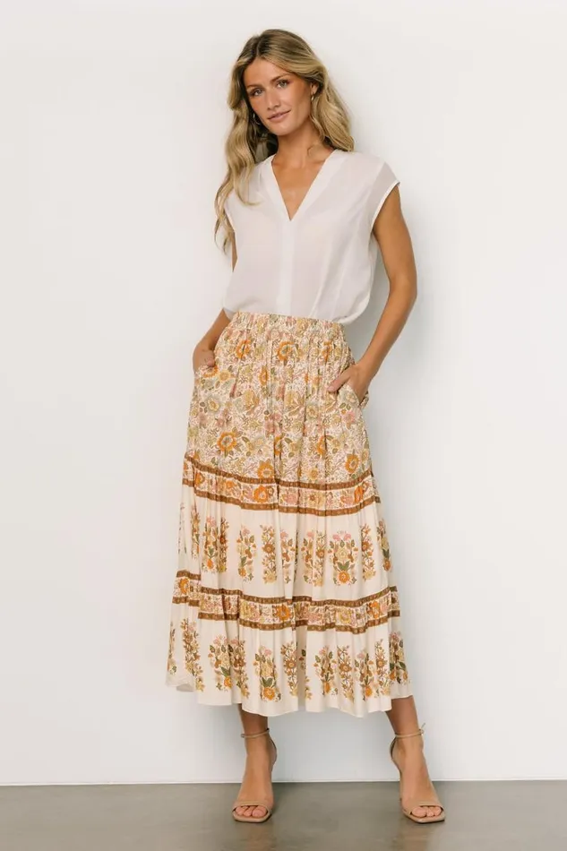Women Meg Skirt Cream Multi Baltic Born Skirts