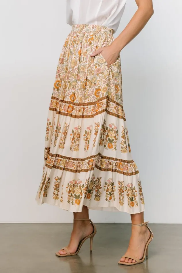 Women Meg Skirt Cream Multi Baltic Born Skirts Women Meg Skirt Cream Multi Baltic Born Skirts
