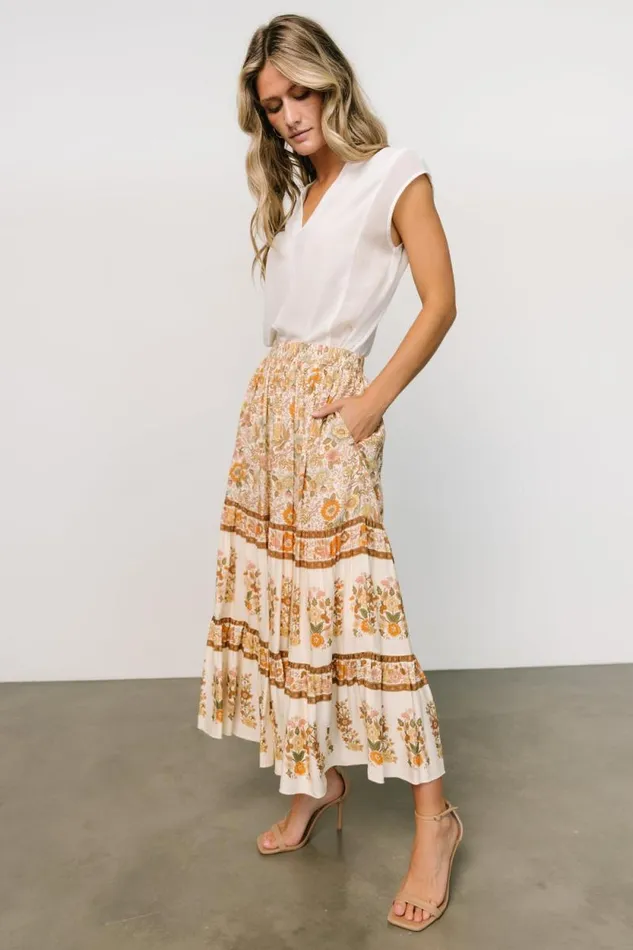 Women Meg Skirt Cream Multi Baltic Born Skirts Women Meg Skirt Cream Multi Baltic Born Skirts