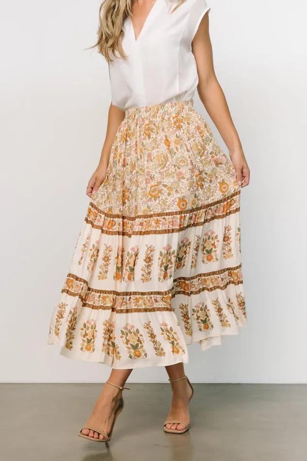 Women Meg Skirt Cream Multi Baltic Born Skirts Women Meg Skirt Cream Multi Baltic Born Skirts
