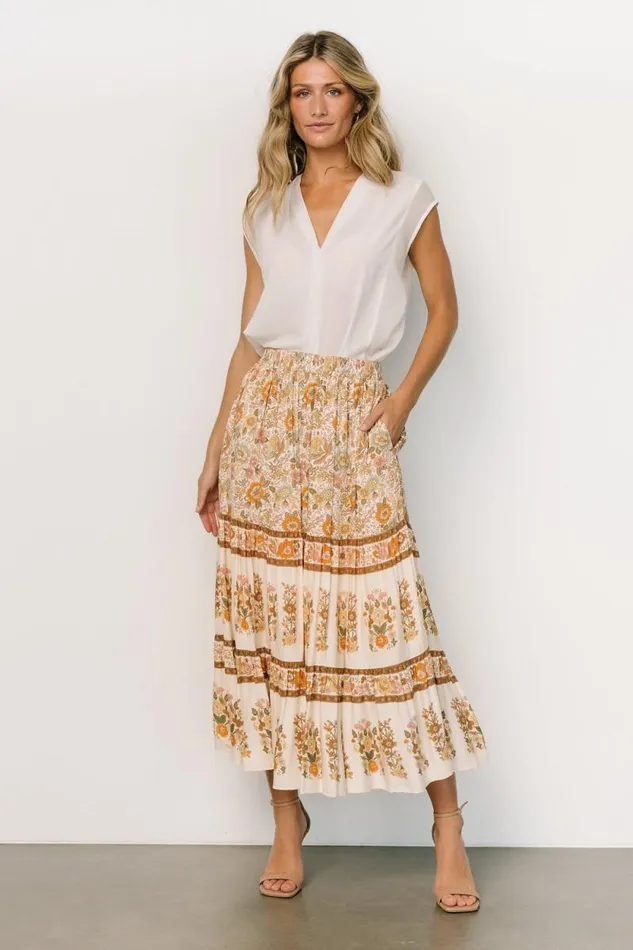 Women Meg Skirt Cream Multi Baltic Born Skirts Women Meg Skirt Cream Multi Baltic Born Skirts