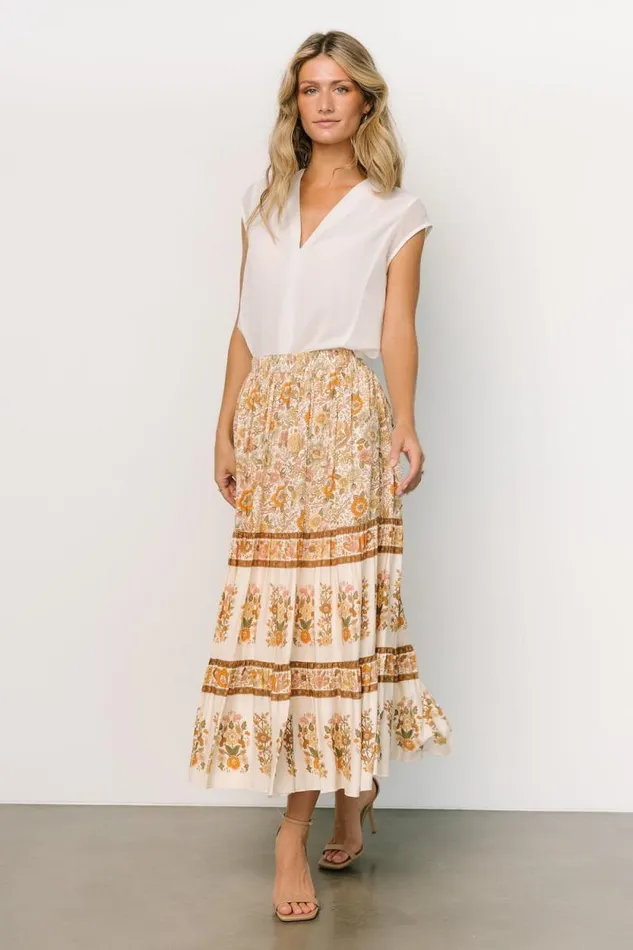 Women Meg Skirt Cream Multi Baltic Born Skirts Women Meg Skirt Cream Multi Baltic Born Skirts