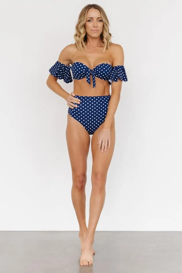 Women Miami Bikini Top Navy Dot Baltic Born Bikini