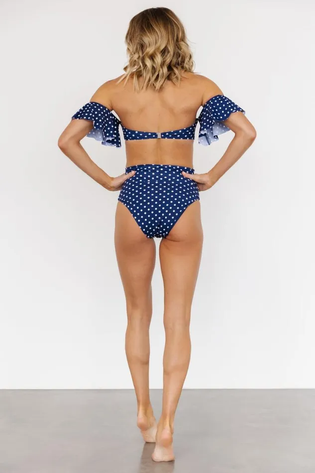 Women Miami Bikini Top Navy Dot Baltic Born Bikini