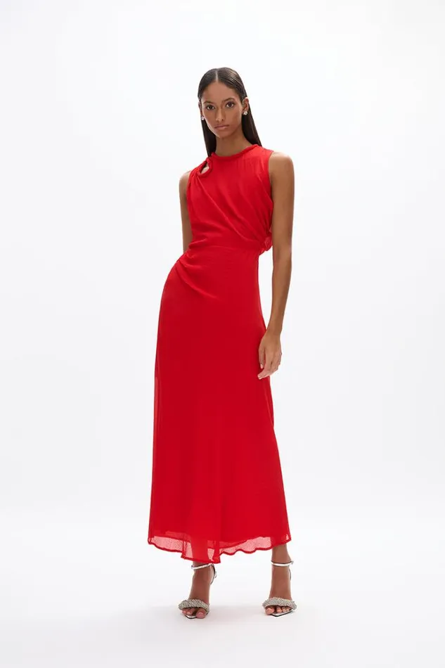 Women Midi Dresses Rachel Gilbert Quinn Dress Red