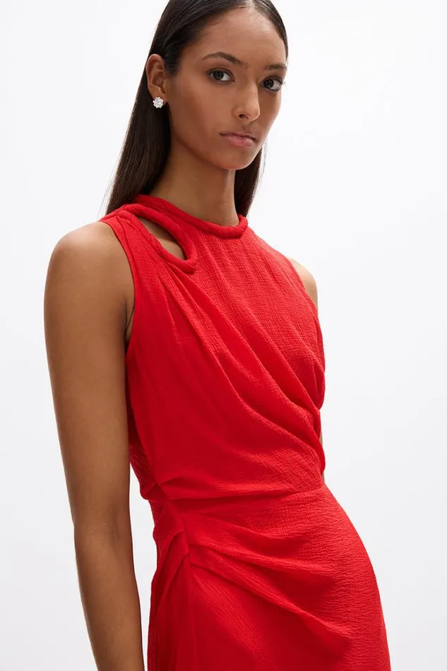 Women Midi Dresses Rachel Gilbert Quinn Dress Red
