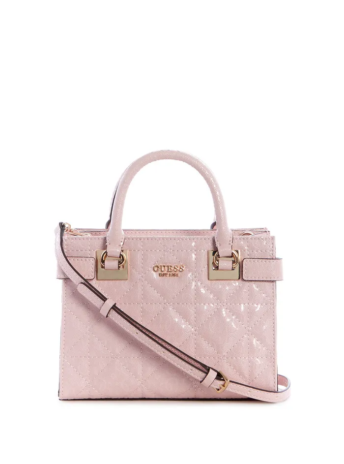 Women Mini Bags GUESS Pink Malia Mini Satchel Bag