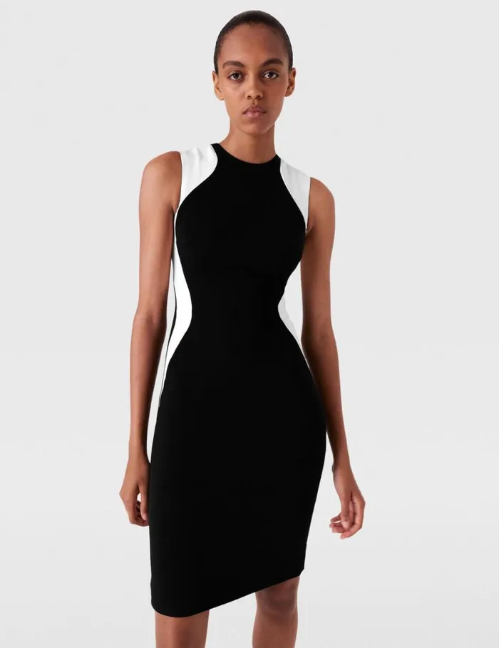 Women Miracle Mini Dress Black And White Stella McCartney Dresses