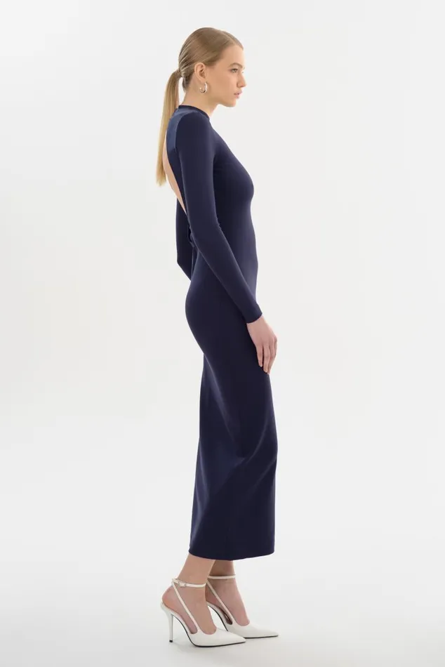 Women MIRELLA Knit Maxi Dress Midnight Blue LAMARQUE Dresses Women MIRELLA Knit Maxi Dress Midnight Blue LAMARQUE Dresses