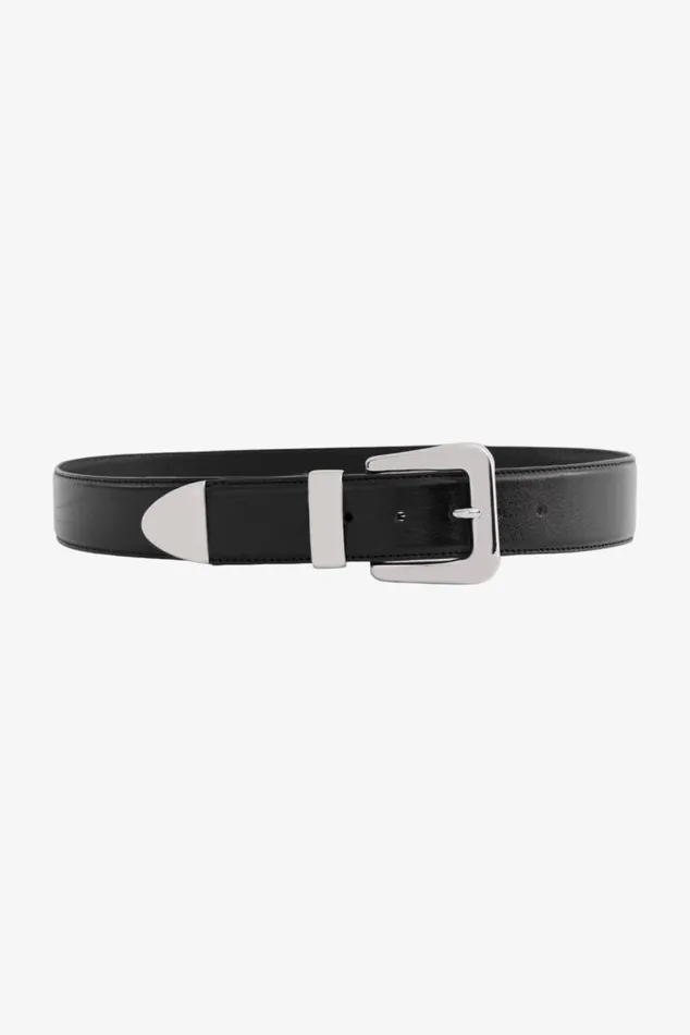 Women NAIROBI Leather Belt Blacksilver LAMARQUE Belts