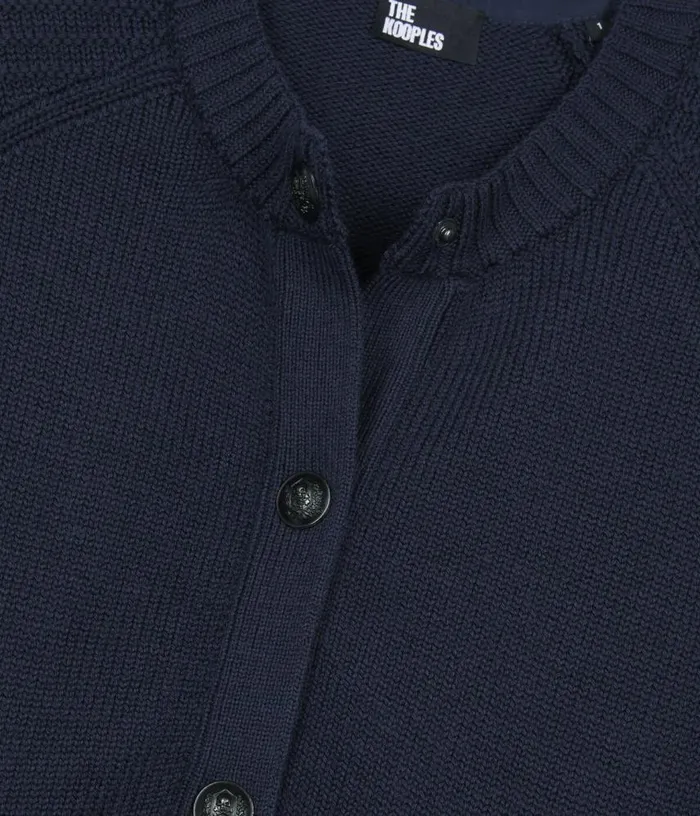 Women Navy Blue Wool Cardigan THE KOOPLES Sweaters