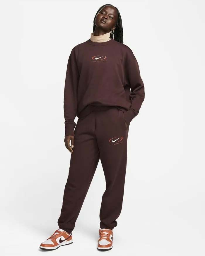 Women Nike All Clothing Sportswear Phoenix Fleece Earth
