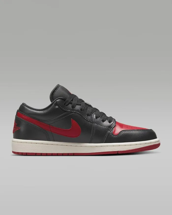 Women Nike All Shoes Air Jordan 1 Low Blacksailgym Red