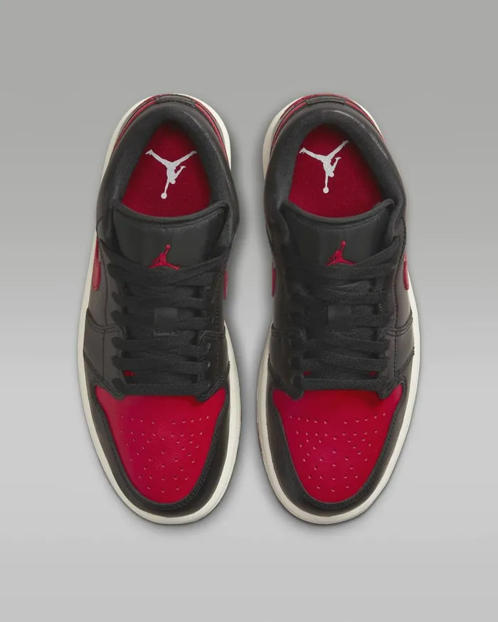 Women Nike All Shoes Air Jordan 1 Low Blacksailgym Red