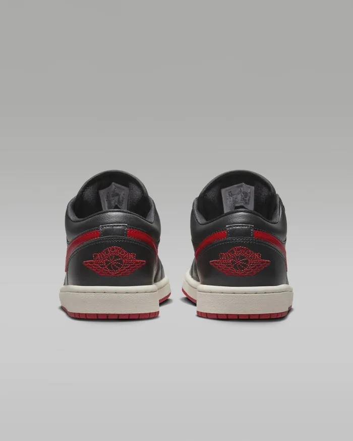 Women Nike All Shoes Air Jordan 1 Low Blacksailgym Red
