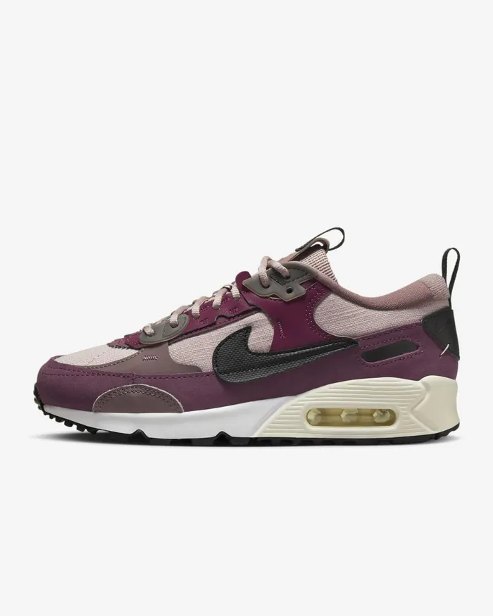 Women Nike All Shoes Air Max 90 Futura Diffused Taupeplum Eclipsenight Maroonblack