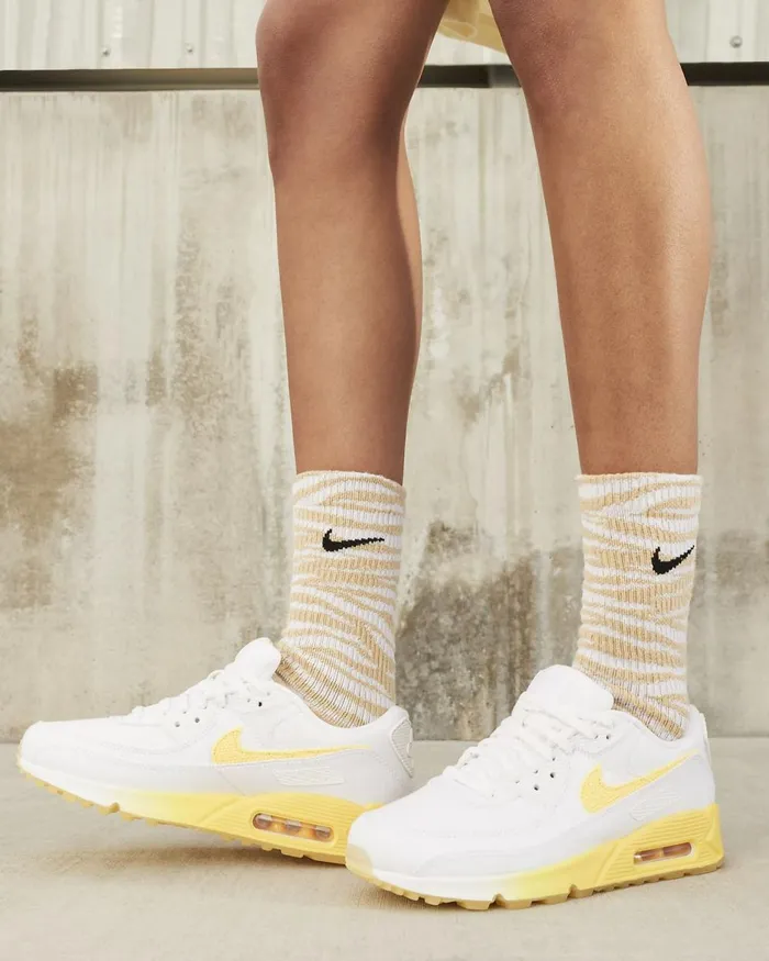 Women Nike All Shoes Air Max 90 SE Whitealabastersailcitron Pulse