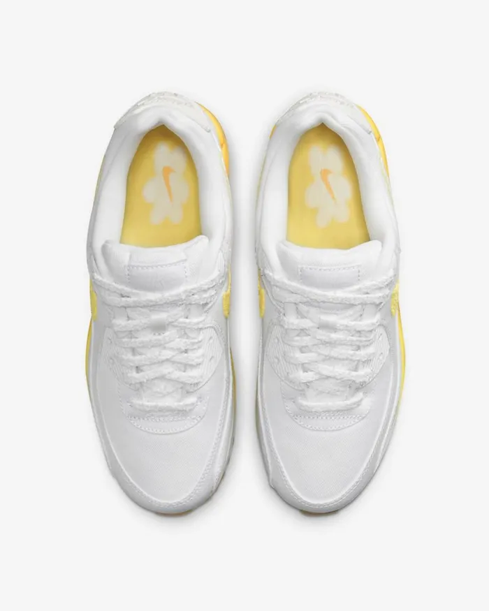 Women Nike All Shoes Air Max 90 SE Whitealabastersailcitron Pulse