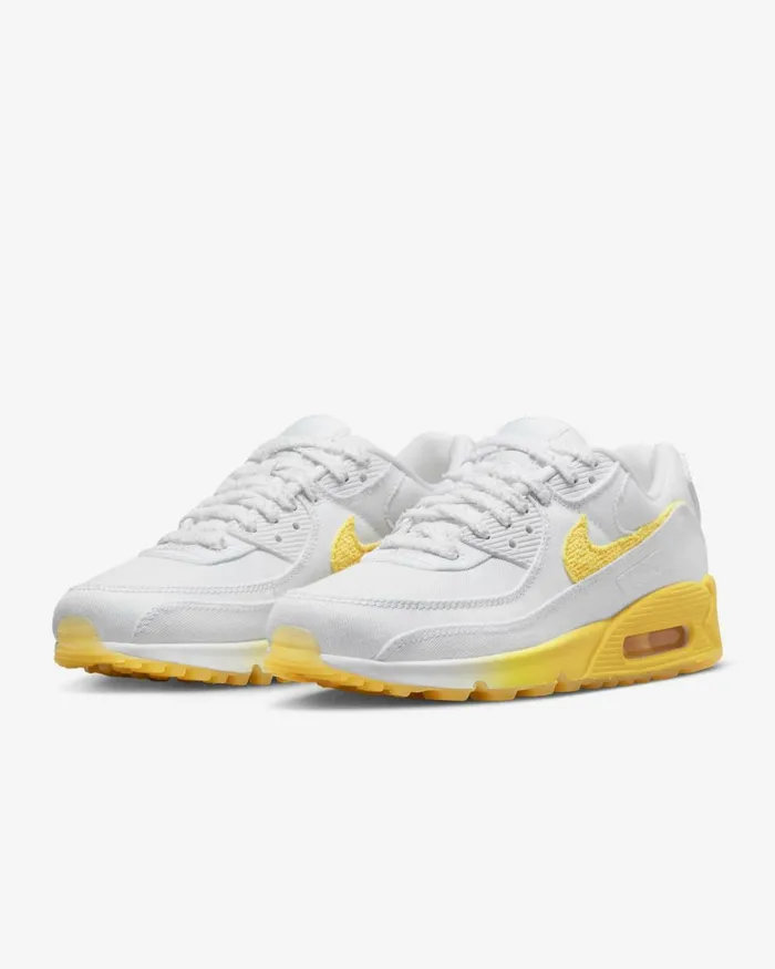 Women Nike All Shoes Air Max 90 SE Whitealabastersailcitron Pulse
