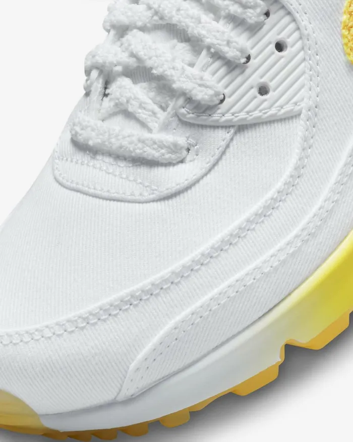 Women Nike All Shoes Air Max 90 SE Whitealabastersailcitron Pulse