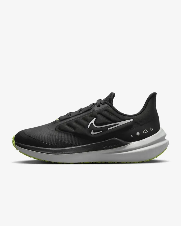 Women Nike All Shoes Air Winflo 9 Shield Blackdark Smoke Greyvoltwhite