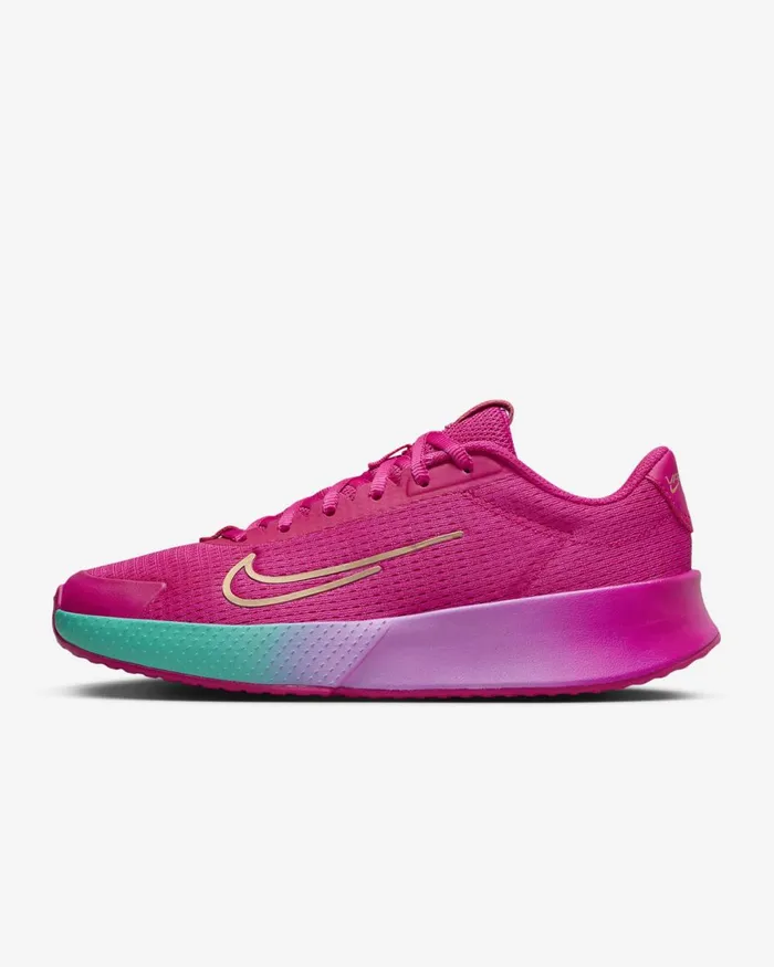 Women Nike All Shoes NikeCourt Vapor Lite 2 Premium Fireberrymulticolourfierce Pinkmetallic Red Bronze