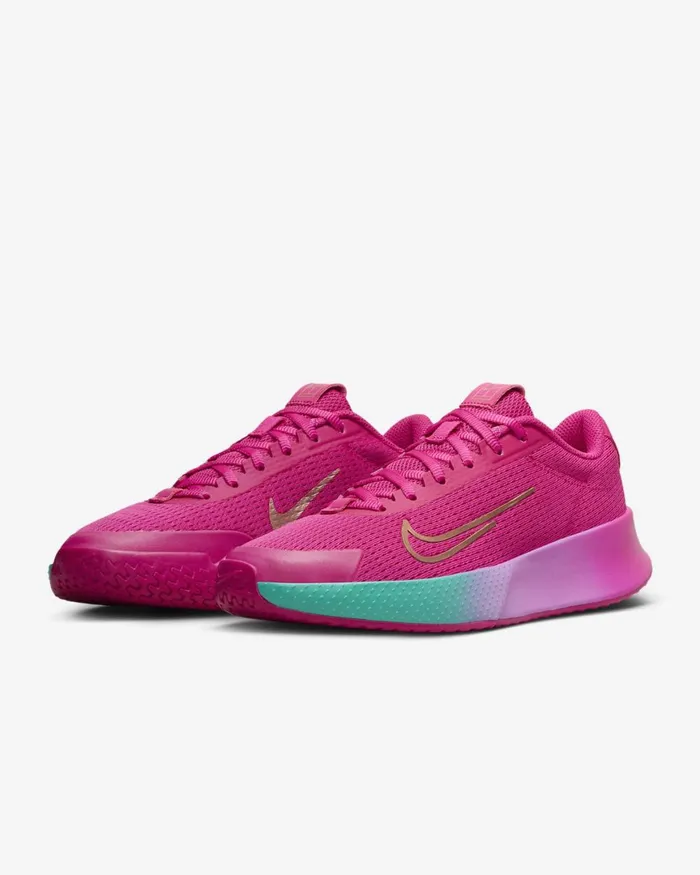 Women Nike All Shoes NikeCourt Vapor Lite 2 Premium Fireberrymulticolourfierce Pinkmetallic Red Bronze