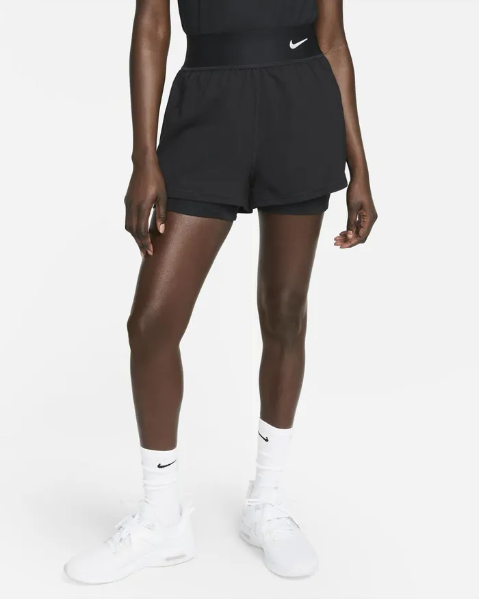Women Nike Shorts NikeCourt DriFIT Advantage Blackwhite