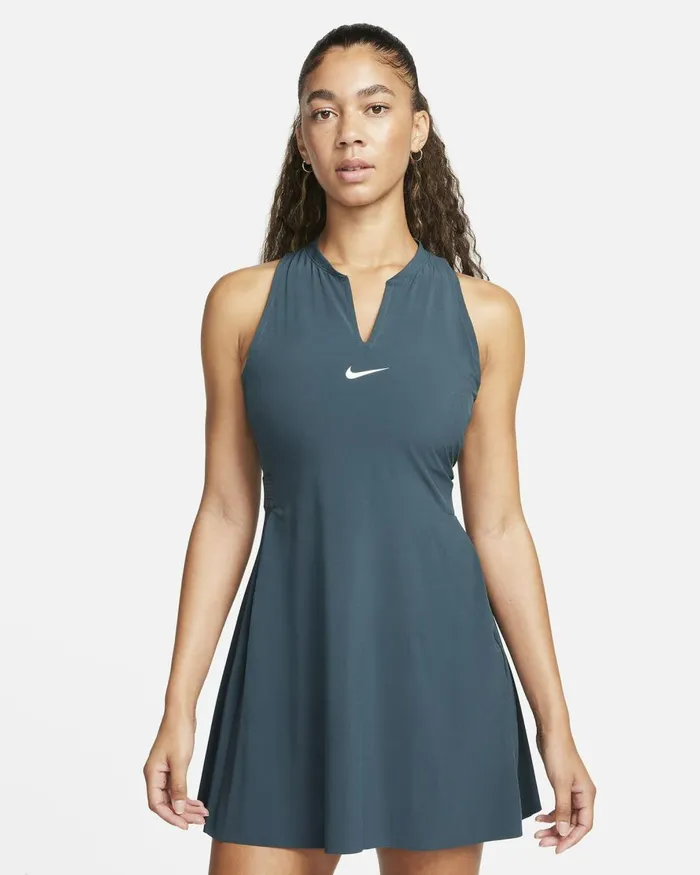 Women Nike Tennis DriFIT Advantage Deep Junglewhite