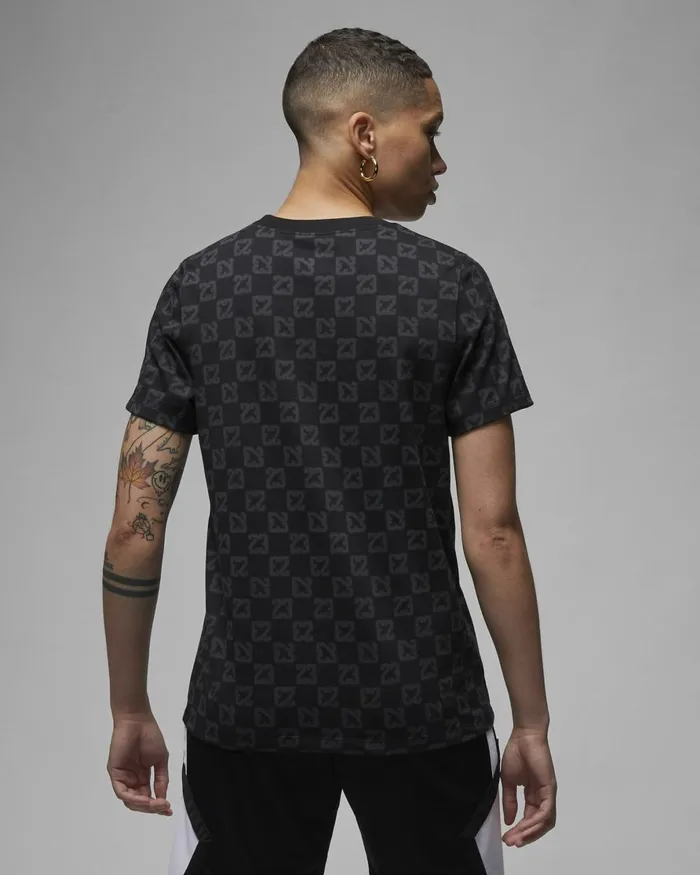 Women Nike Tops And TShirts Jordan Blackdark Smoke Grey
