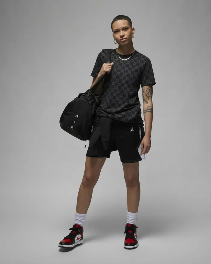 Women Nike Tops And TShirts Jordan Blackdark Smoke Grey