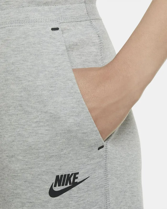 Women Nike Trousers Sportswear Tech Fleece Dark Grey Heatherblack