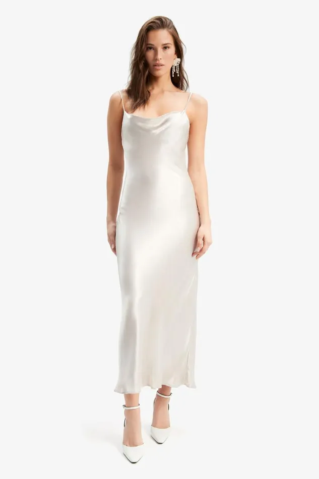 Women Occasion Dresses Bardot Trina Slip Dress In Oyster Oyster