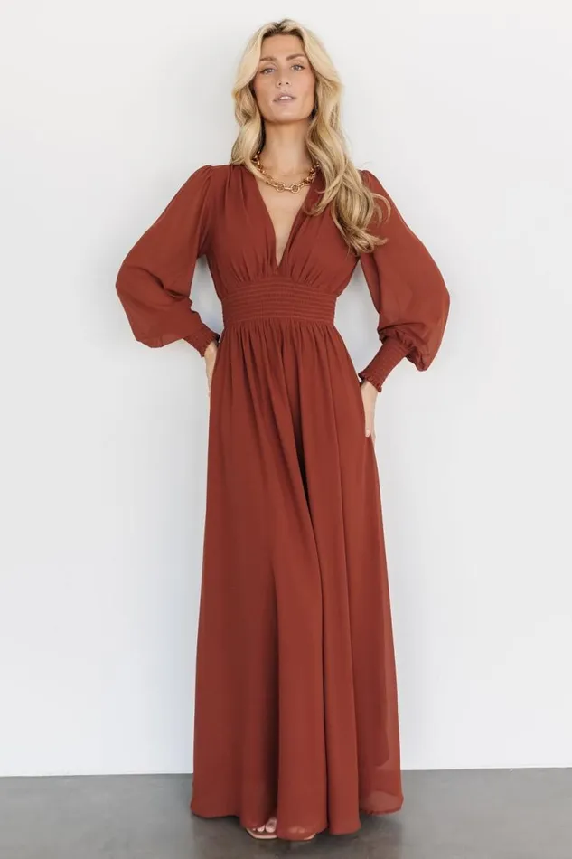 Women Olivia Maxi Dress Cinnamon Baltic Born Maxi Dresses