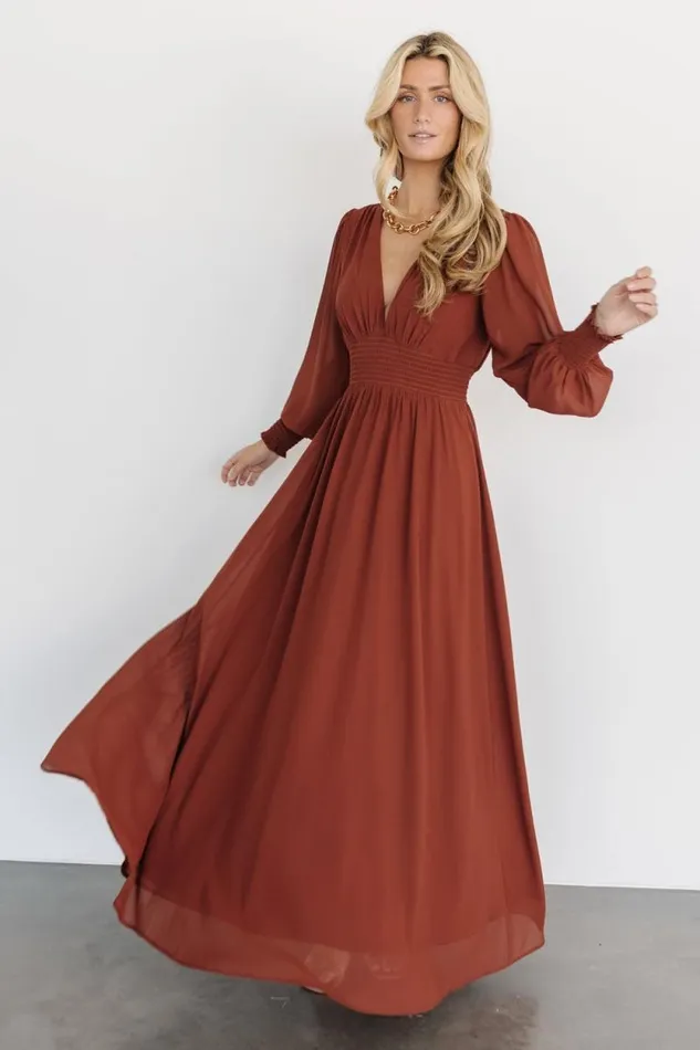 Women Olivia Maxi Dress Cinnamon Baltic Born Maxi Dresses