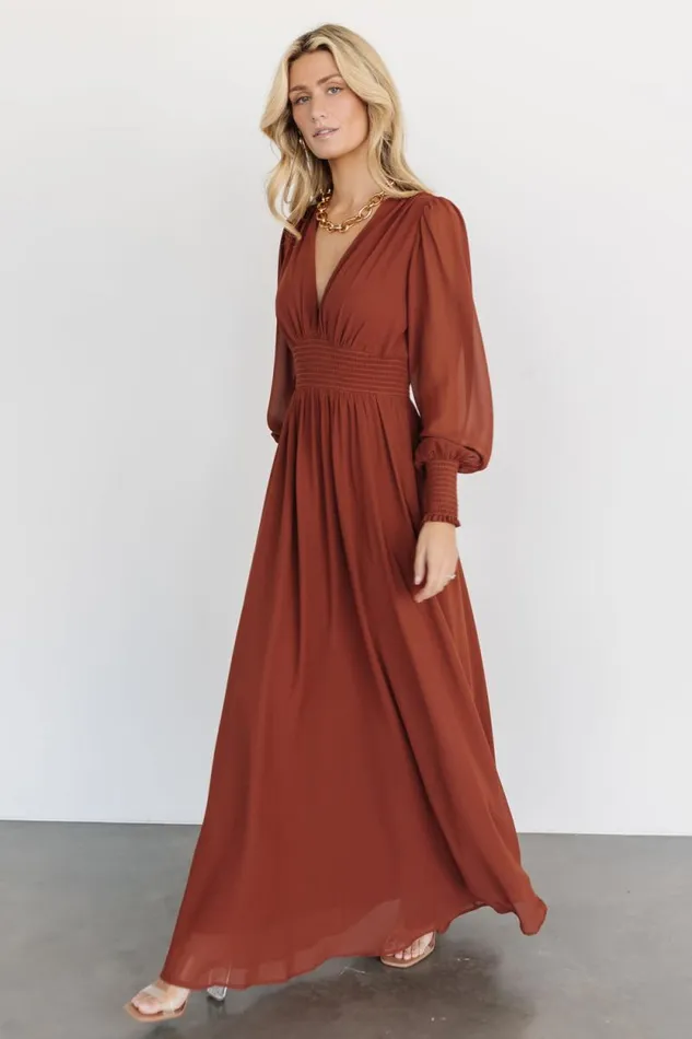 Women Olivia Maxi Dress Cinnamon Baltic Born Maxi Dresses