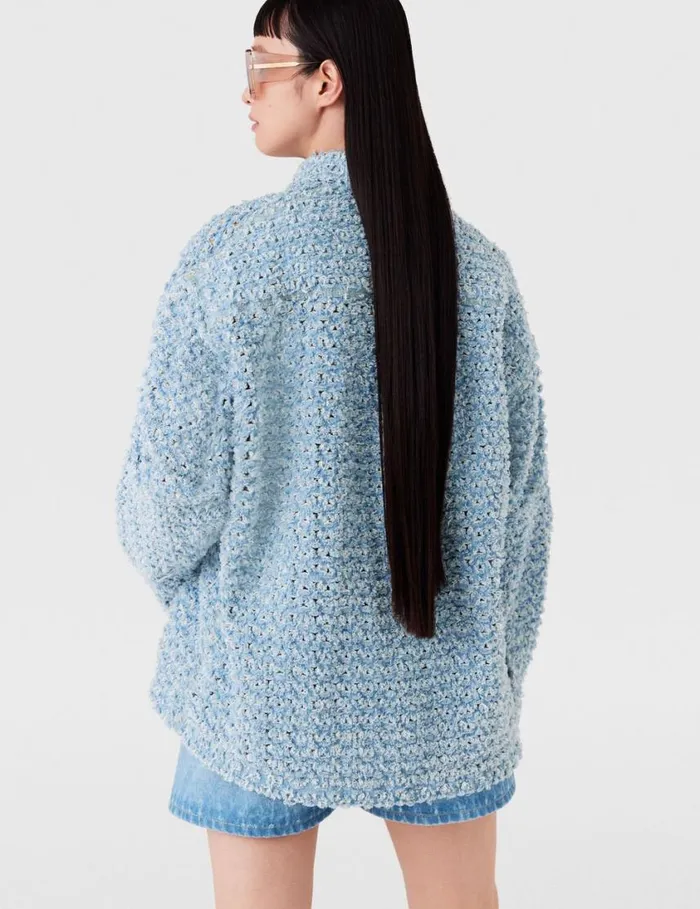 Women Oversized Denim Boucl Shirt Light Blue Stella McCartney Shirts And Tops Women Oversized Denim Boucl Shirt Light Blue Stella McCartney Shirts And Tops