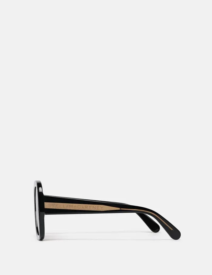 Women Oversized Square Sunglasses Shiny Black Stella McCartney Sunglasses Women Oversized Square Sunglasses Shiny Black Stella McCartney Sunglasses