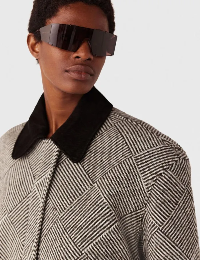 Women Oversized Tweed Bomber Jacket Beige Tweed Stella McCartney Coats And Jackets Women Oversized Tweed Bomber Jacket Beige Tweed Stella McCartney Coats And Jackets