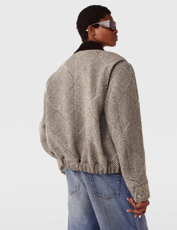 Women Oversized Tweed Bomber Jacket Beige Tweed Stella McCartney Coats And Jackets Women Oversized Tweed Bomber Jacket Beige Tweed Stella McCartney Coats And Jackets