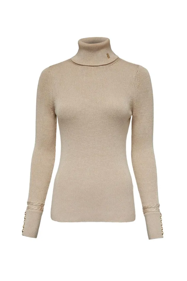 Women Painswick Roll Neck Biscuit Holland Cooper Knitwear Women Painswick Roll Neck Biscuit Holland Cooper Knitwear