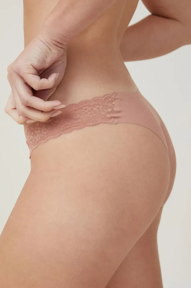 Women Panties Cotton On Party Pants Seamless Cheeky Brief Nougat