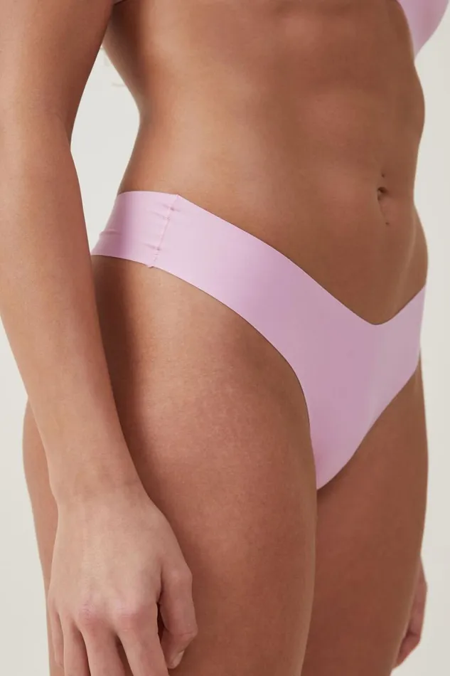 Women Panties Cotton On The Invisible Thong Brief Pink Frosting