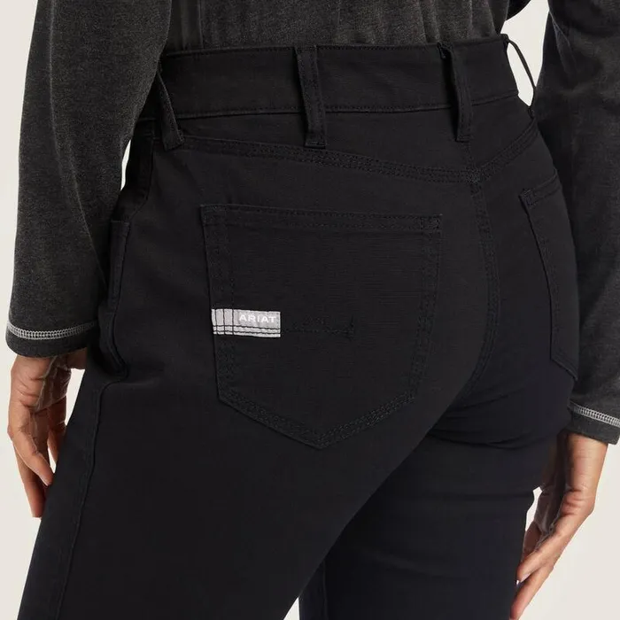 Women Pants and Shorts Ariat Rebar DuraStretch Made Tough Straight Leg Pant Black
