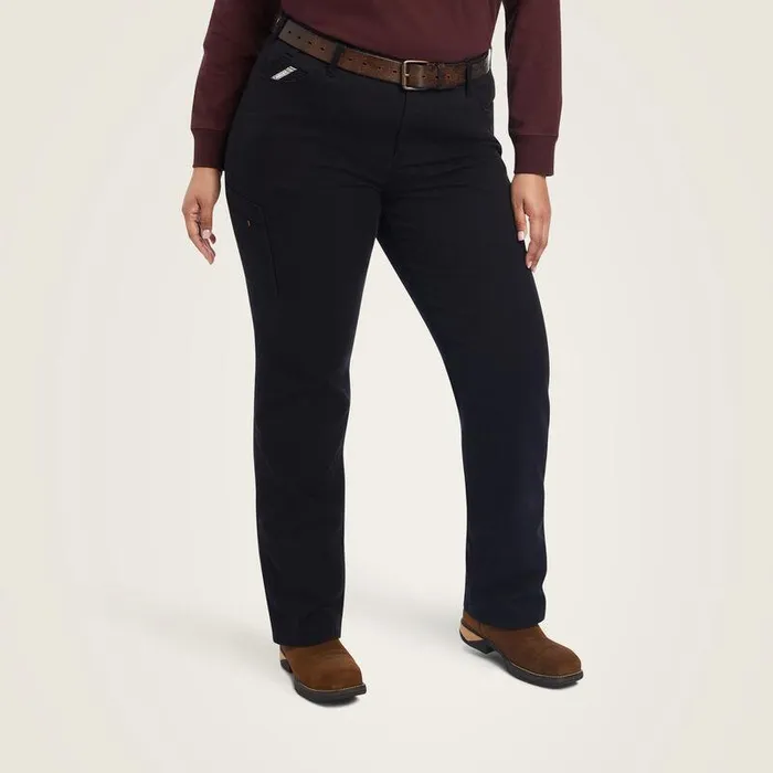 Women Pants and Shorts Ariat Rebar DuraStretch Made Tough Straight Leg Pant Black