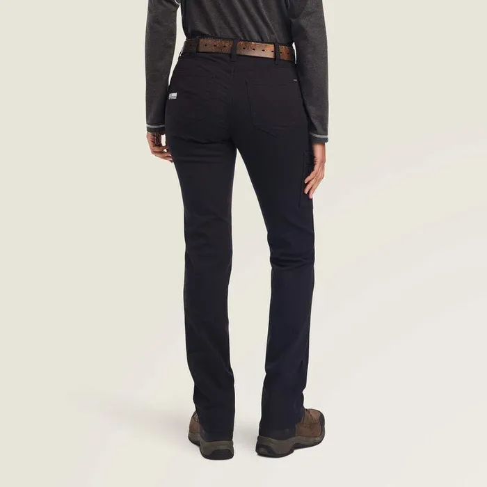 Women Pants and Shorts Ariat Rebar DuraStretch Made Tough Straight Leg Pant Black