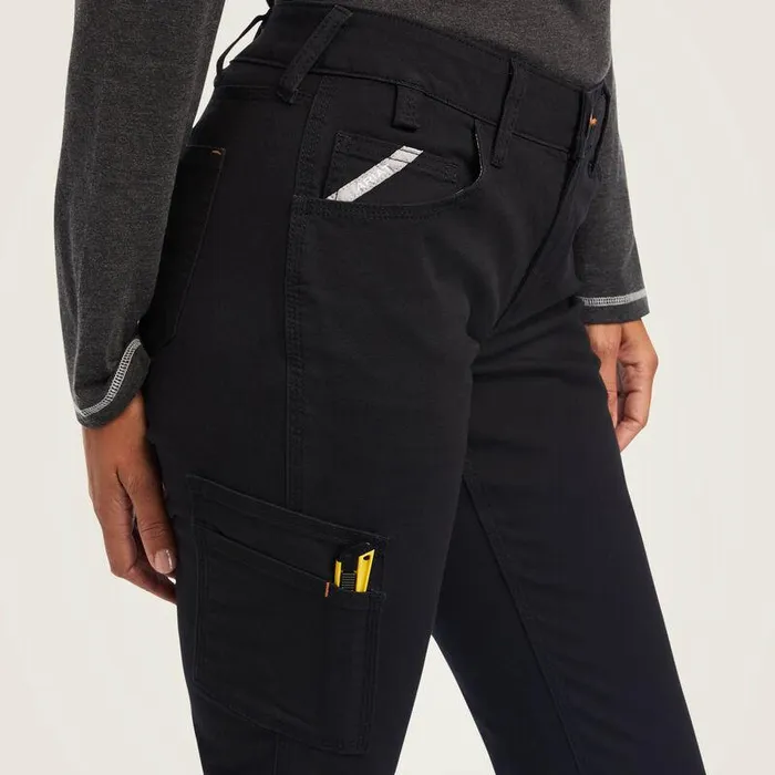 Women Pants and Shorts Ariat Rebar DuraStretch Made Tough Straight Leg Pant Black