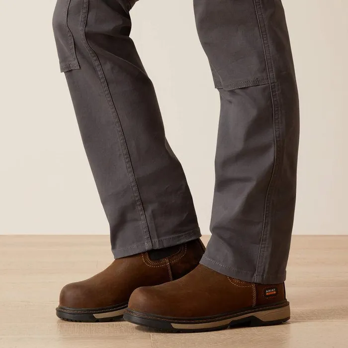 Women Pants and Shorts Ariat Rebar PR DuraStretch Made Tough Double Front Straight Pant Rebar Grey