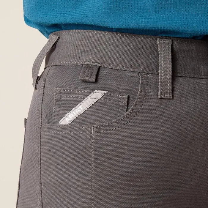 Women Pants and Shorts Ariat Rebar PR DuraStretch Made Tough Double Front Straight Pant Rebar Grey